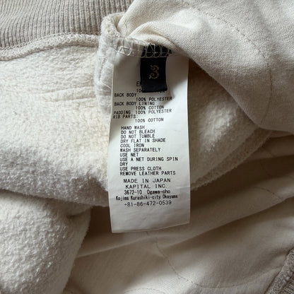 Kapital Bandana Quilted Shell Hoodie - L | Large, Beige