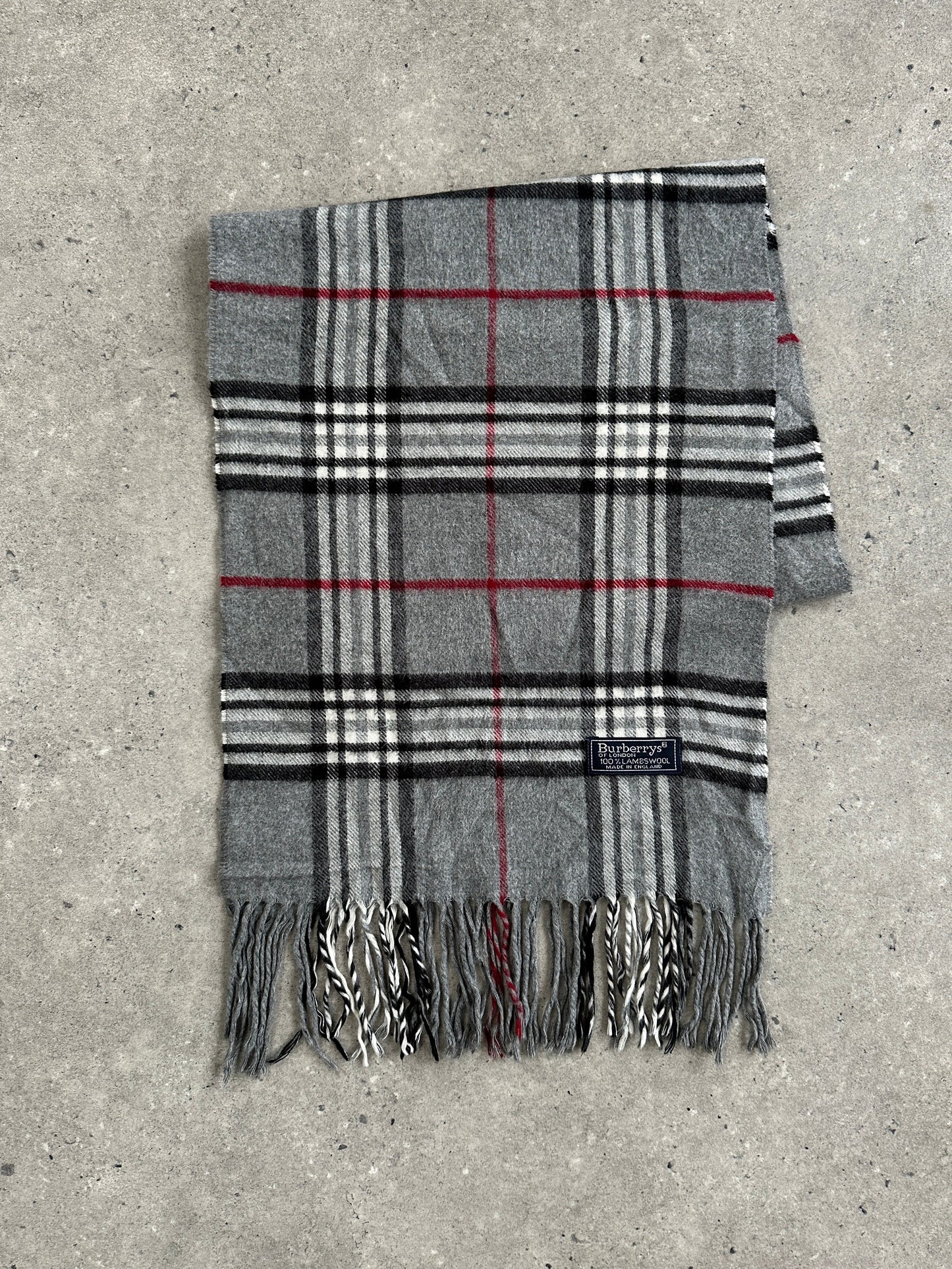 Burberry 1990s Pure Lambswool Nova Check Scarf