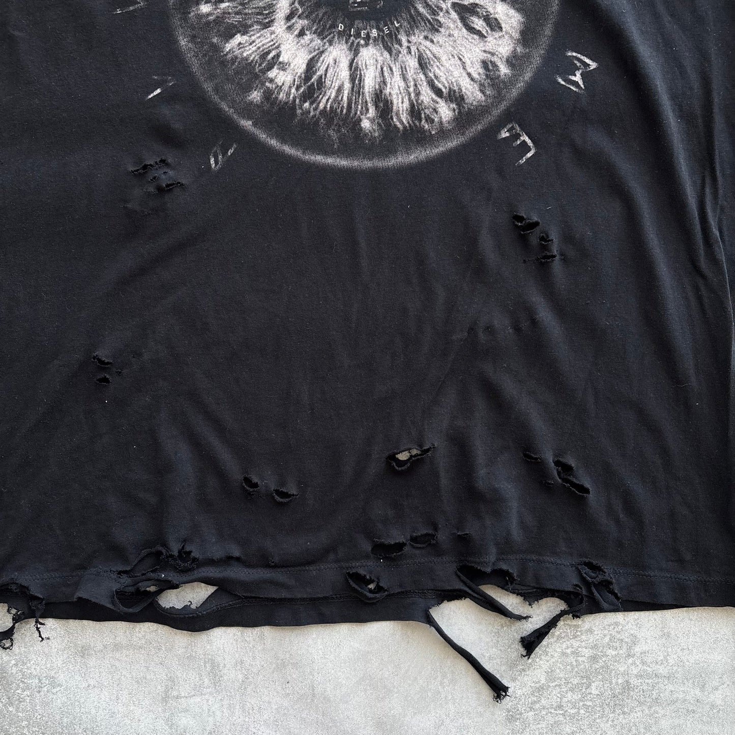 DIESEL DISTRESSED T-SHIRT | O/S, Red