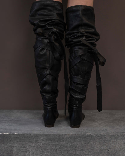 CHLOE F/W 2009 KNEE HIGH BOOTS (EU 36.5) | DEFAULT TITLE, Black