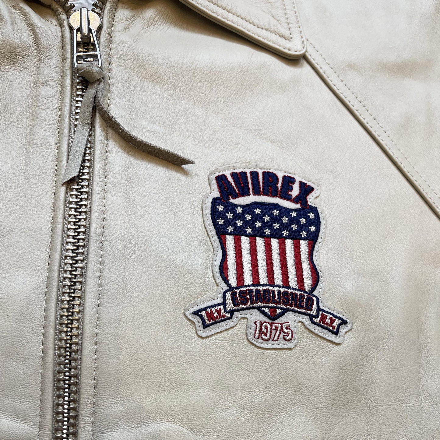 Avirex Icon Leather Varsity Jacket - M / L