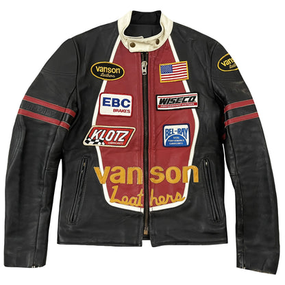Vanson Leathers Motorcycle Racing Team Jacket - S