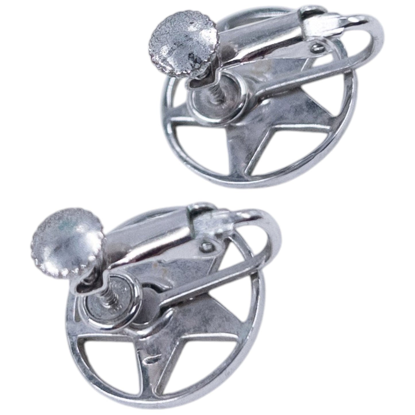 Vintage 2000s Dior By John Galliano Star Cut-Out Clip-On Earrings | O/S, Blue
