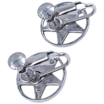 Vintage 2000s Dior By John Galliano Star Cut-Out Clip-On Earrings | O/S, Blue