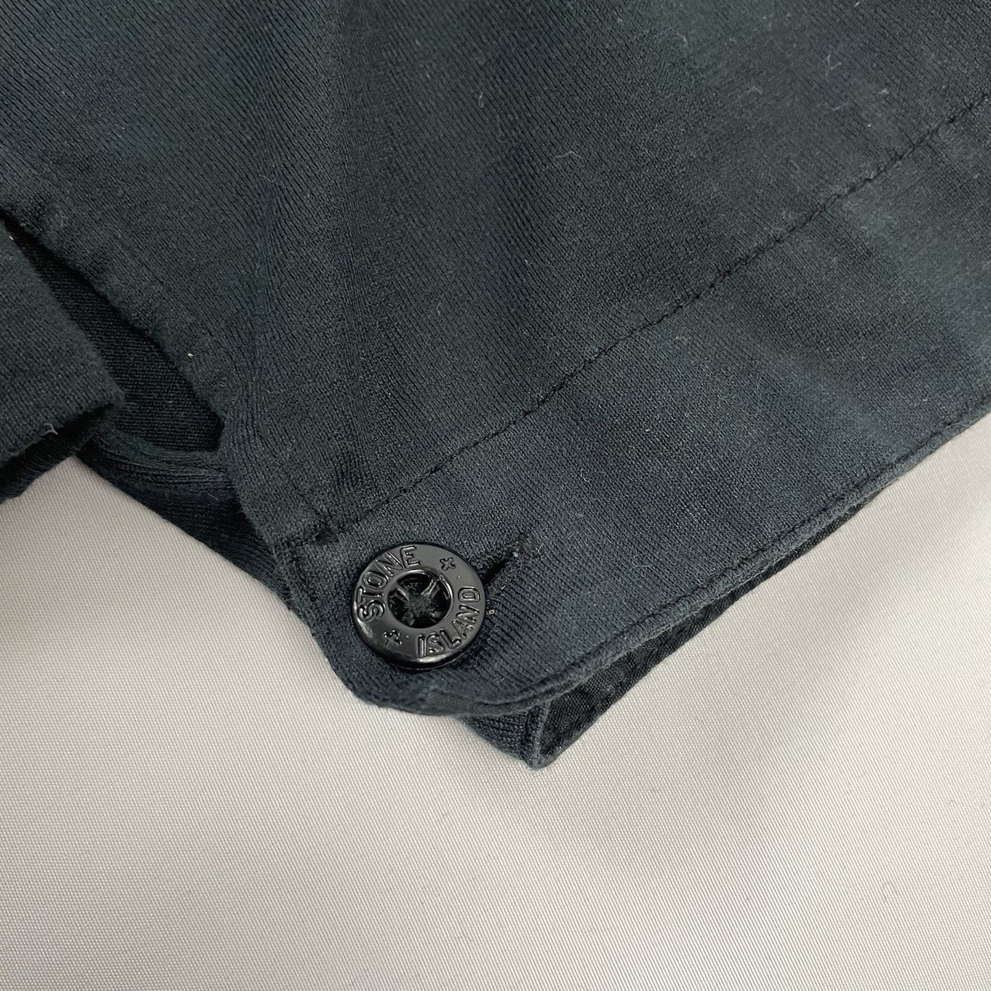 Stone Island Long Sleeve Polo, Size XL | Stone island, Black