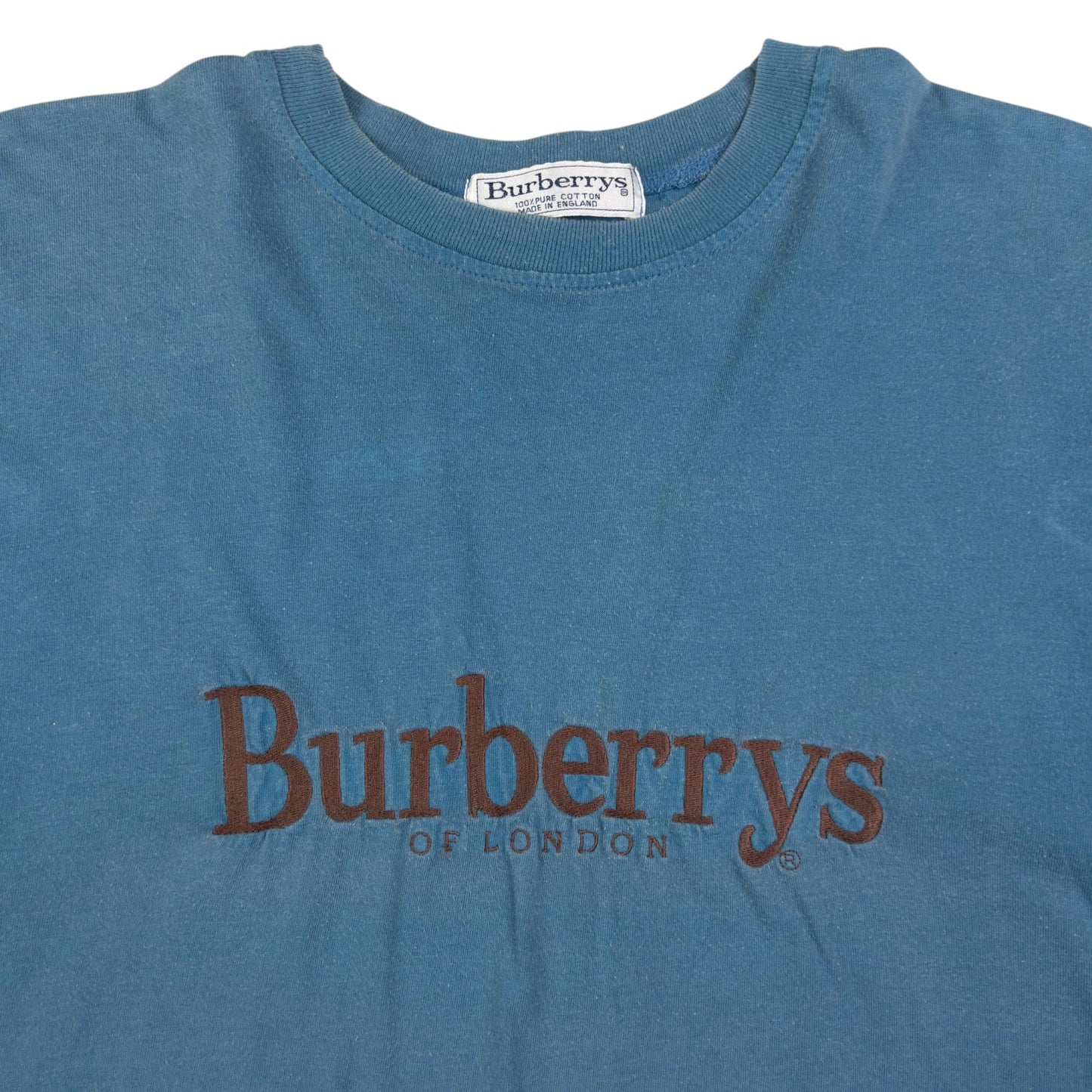 Vintage Burberry Embroidered T Shirt Size XL