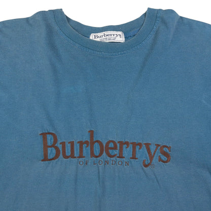 Vintage Burberry Embroidered T Shirt Size XL