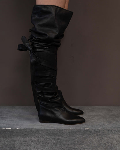 CHLOE F/W 2009 KNEE HIGH BOOTS (EU 36.5) | DEFAULT TITLE, Black