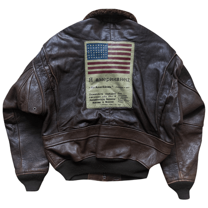 Avirex 1987 Top Gun Russian G-1 Flight Jacket - S / M | S/M, Brown