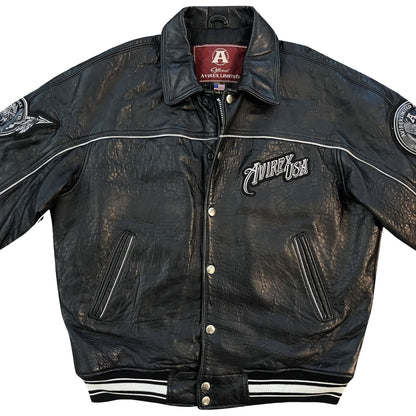 Avirex 30th Anniversary Leather Varsity Jacket - L