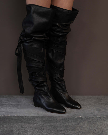 CHLOE F/W 2009 KNEE HIGH BOOTS (EU 36.5) | DEFAULT TITLE, Black