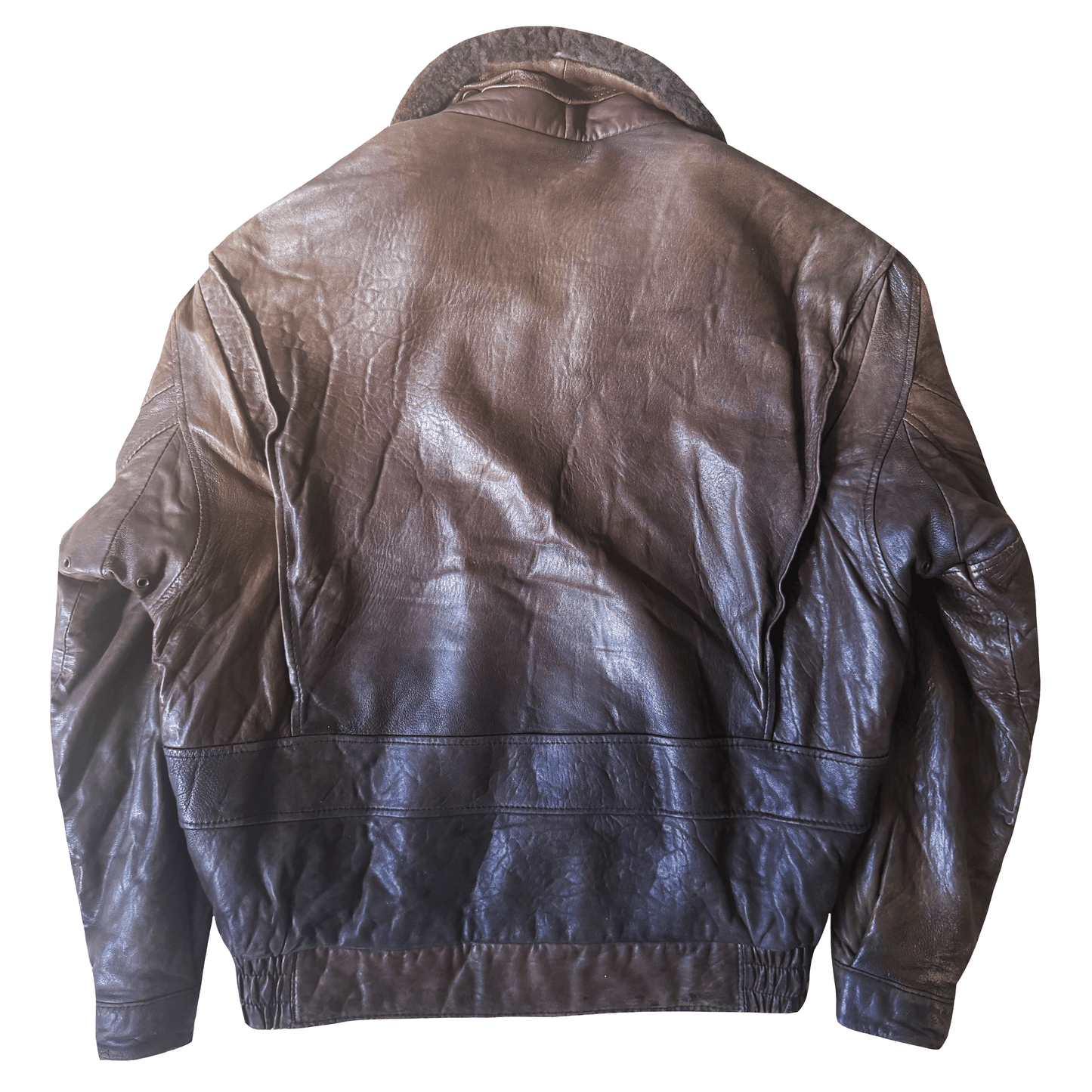Avirex G-1 80's Leather Lambskin Flight Jacket Boa Collar - M | Medium, Red