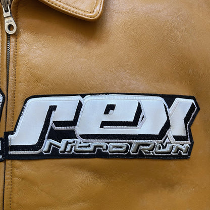 Avirex 'Nitro Run' Leather Varsity Jacket - M