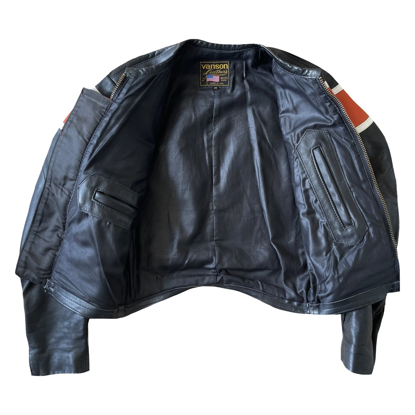 Vanson Leathers Motorcycle Racer Jacket - S