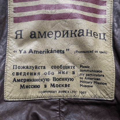 Avirex 1987 Top Gun Russian G-1 Flight Jacket - S / M | S/M, Brown