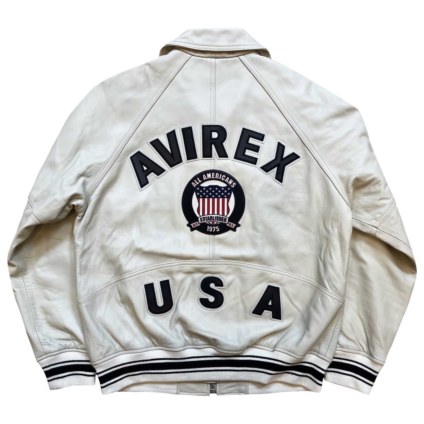Avirex Icon Leather Varsity Jacket - M / L