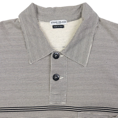 Vintage Stone Island Striped Polo Shirt Size M