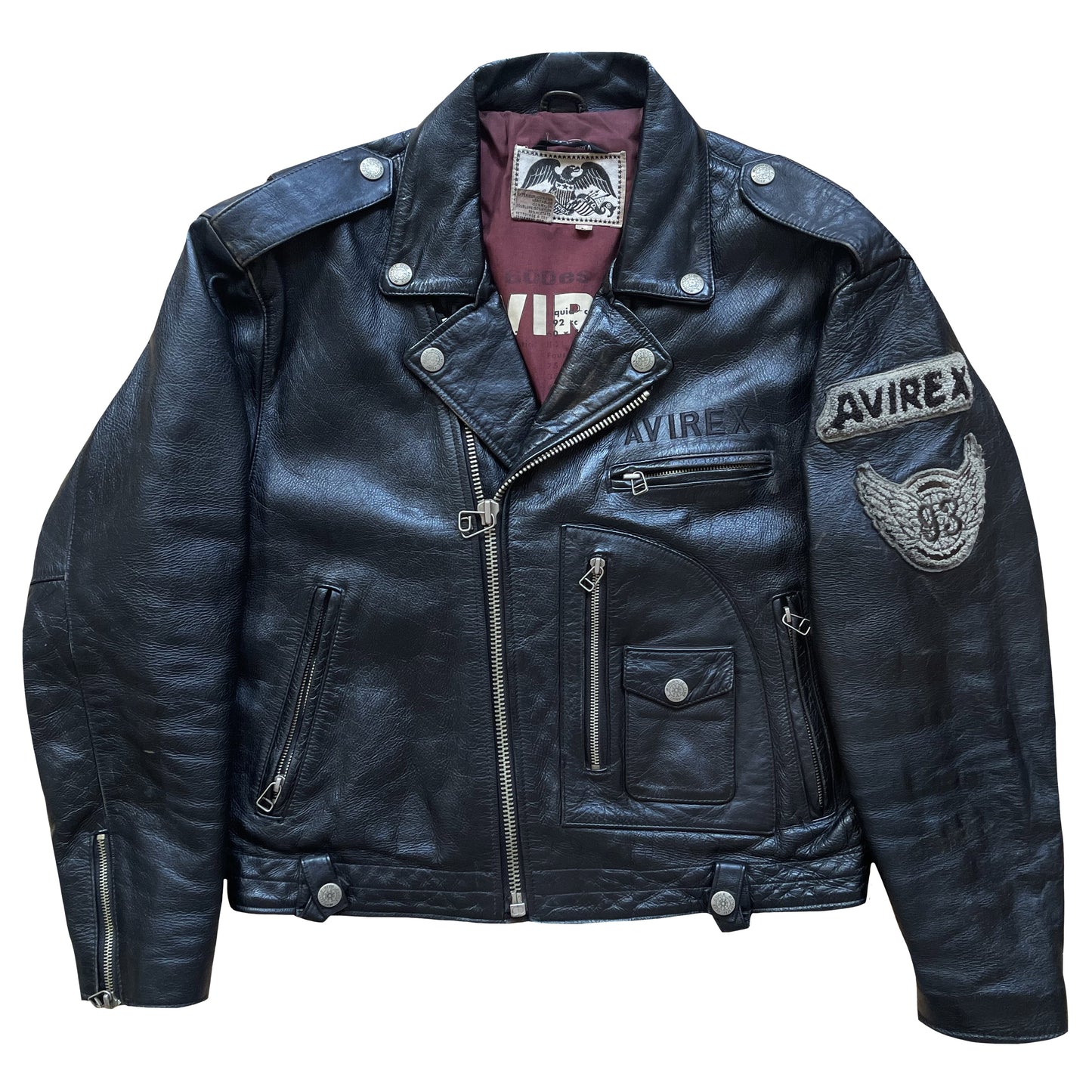 Avirex Daytona Leather Biker Jacket - L