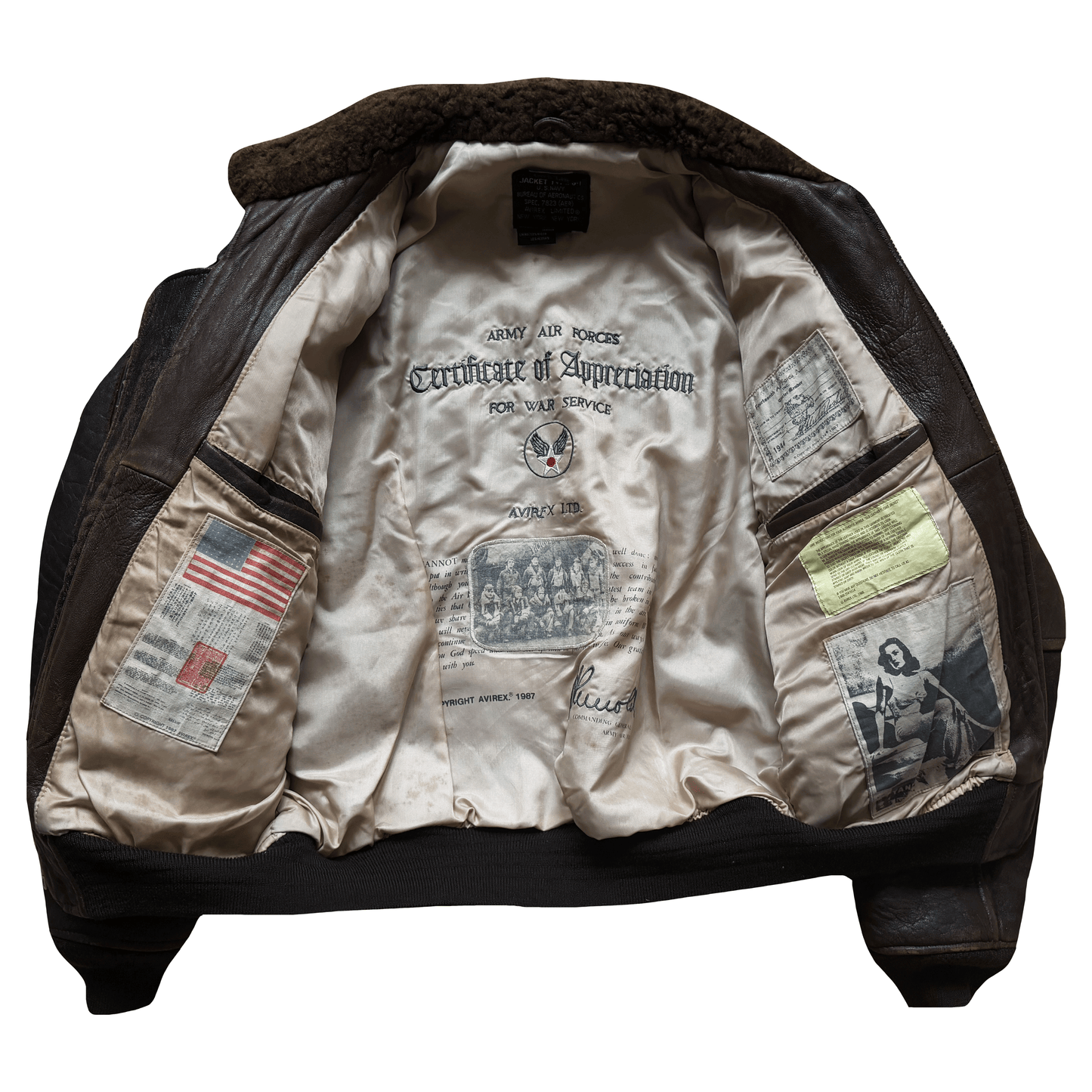 Avirex 1987 Top Gun Russian G-1 Flight Jacket - S / M | S/M, Brown