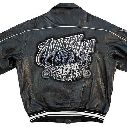 Avirex 30th Anniversary Leather Varsity Jacket - L