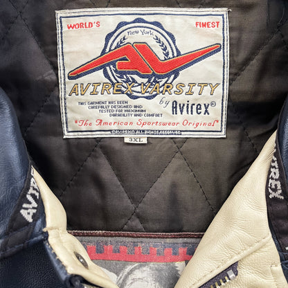 Avirex Leather Varsity Jacket - 3XL