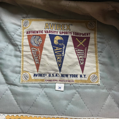 Avirex 'Oridian Warrior' Leather Varsity Jacket - M