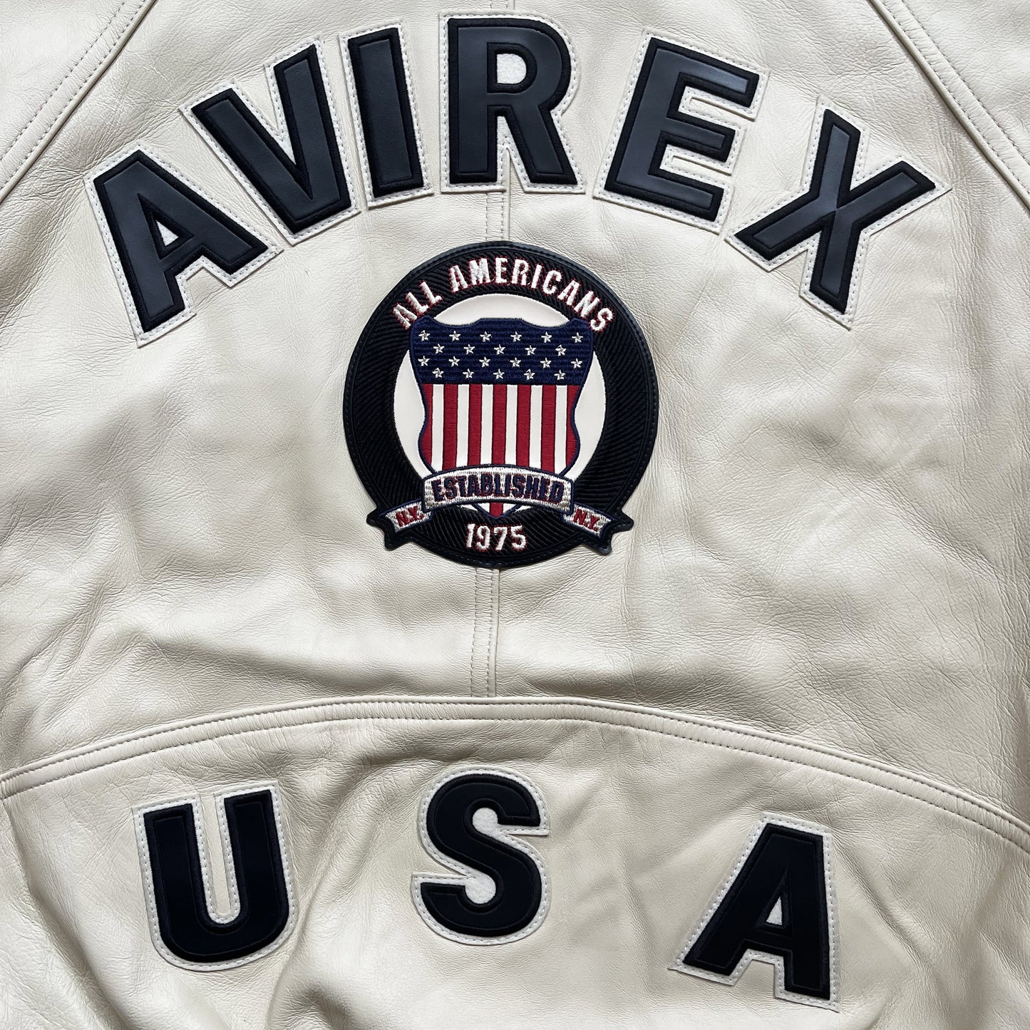 Avirex Icon Leather Varsity Jacket - M / L