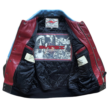 Avirex 'Snuk & Fox' Leather Varsity Jacket - S