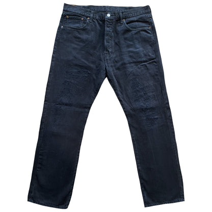 Boro Sashiko Black Distressed Jeans - W38"