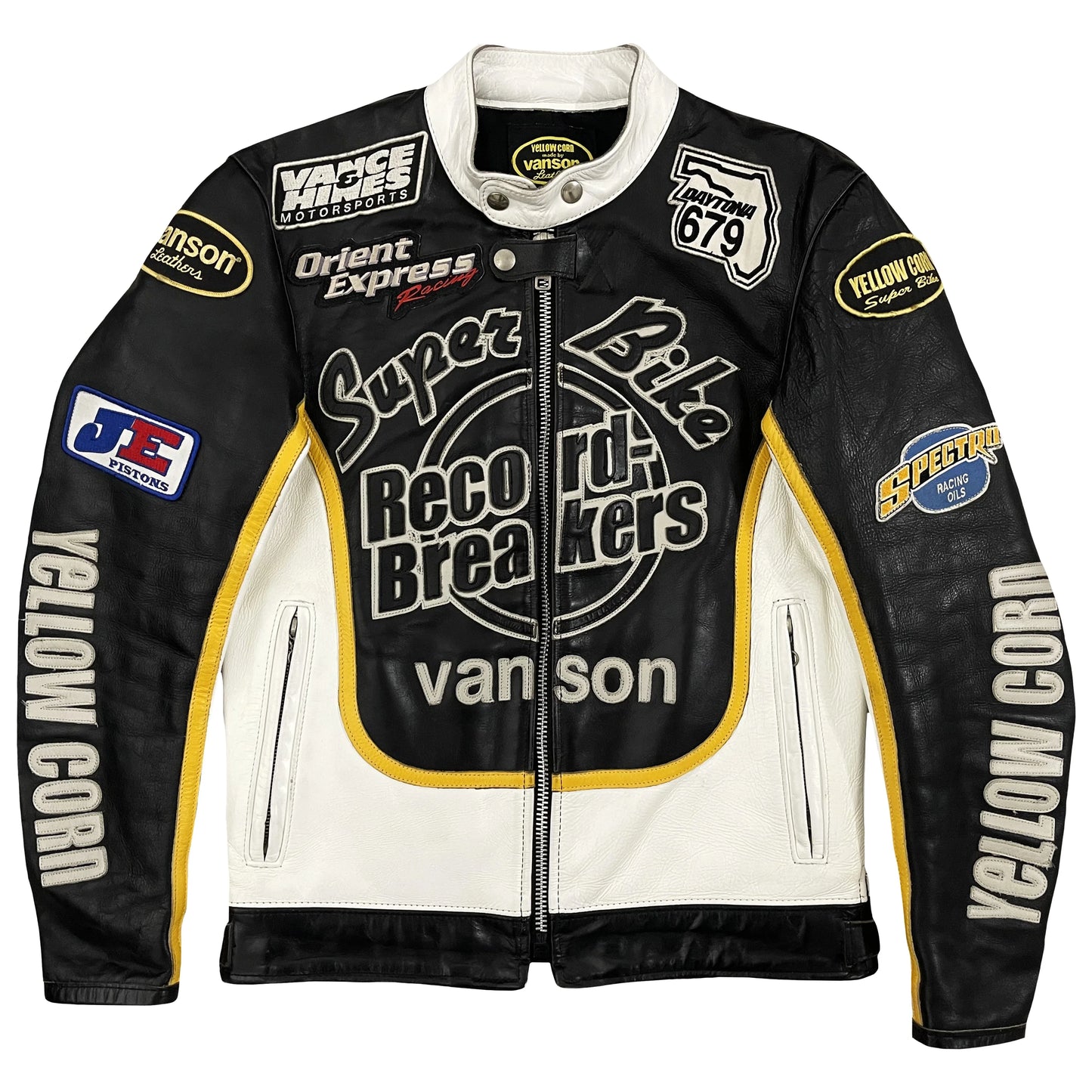 Vanson Leathers x Yellow Corn Motorcycle Racer Jacket - M