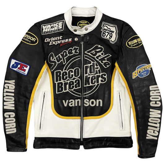 Vanson Leathers x Yellow Corn Motorcycle Racer Jacket - M