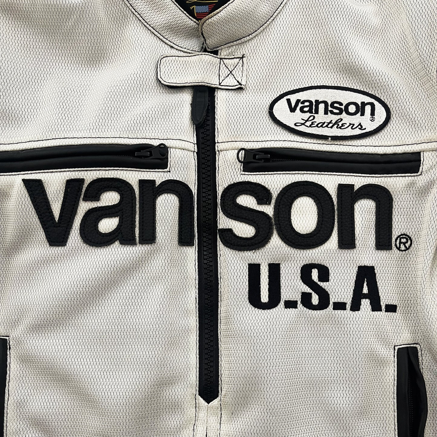 Vanson Leathers Motorcycle Mesh Racer Jacket - M