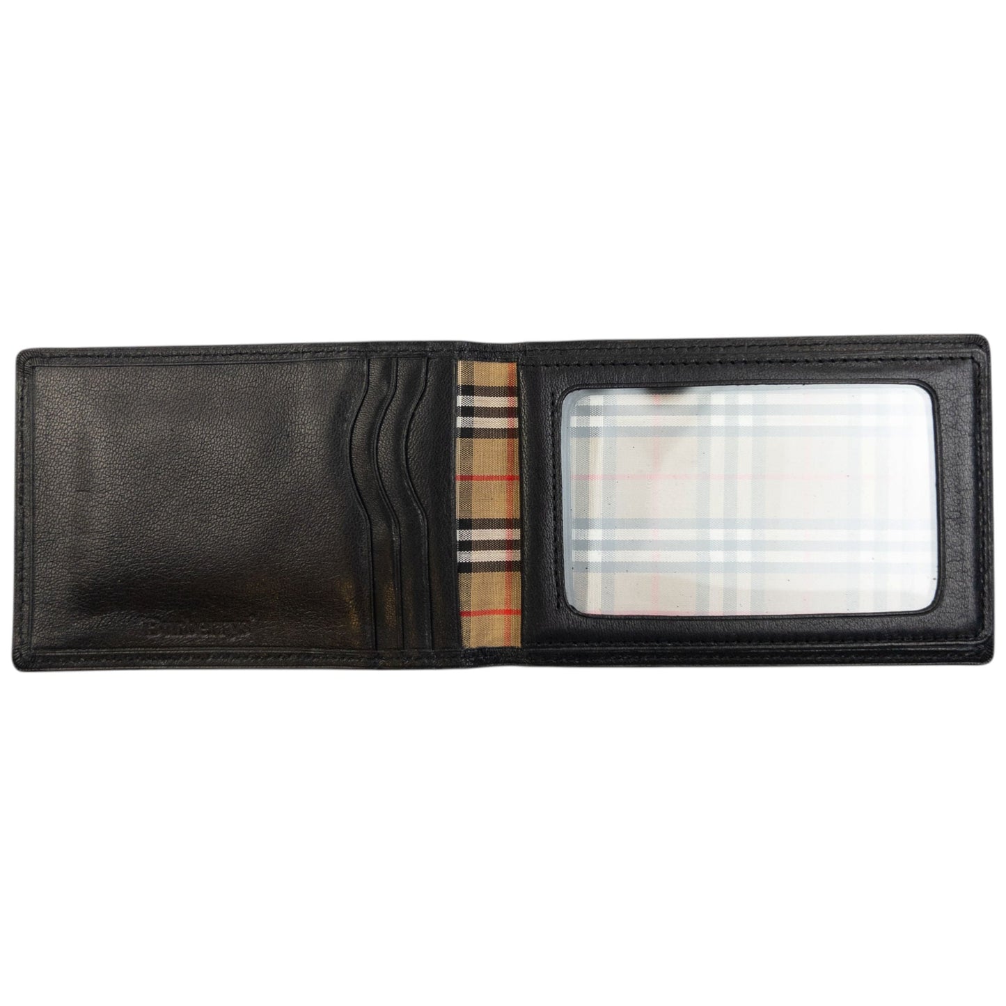 Vintage 90s Burberry Leather Card Holder | O/S, Black