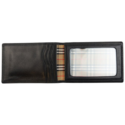 Vintage 90s Burberry Leather Card Holder | O/S, Black
