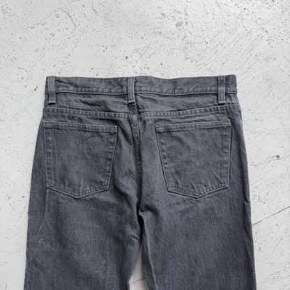 1990s helmut lang bootcut denim jeans | O/S, Gray