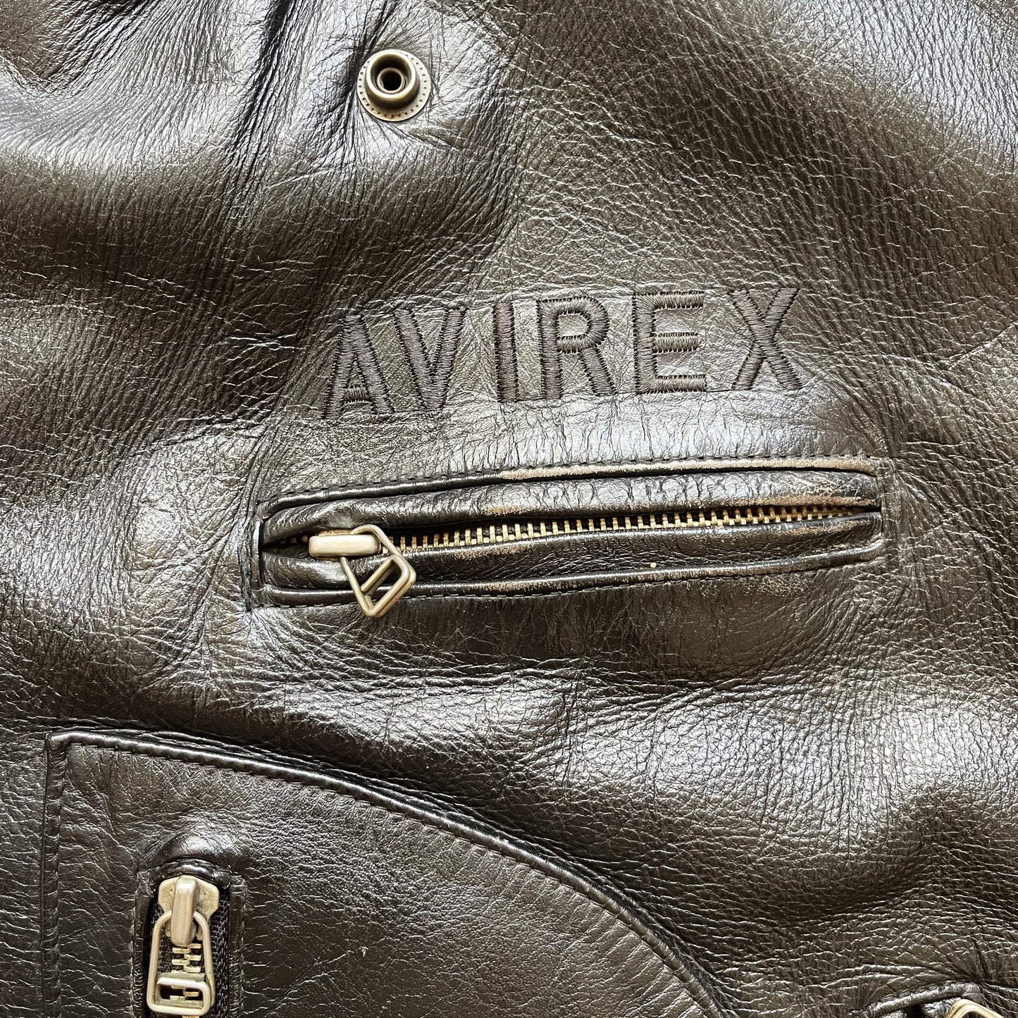 Avirex Daytona Leather Biker Jacket - L