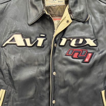 Avirex Leather Varsity Jacket - 3XL