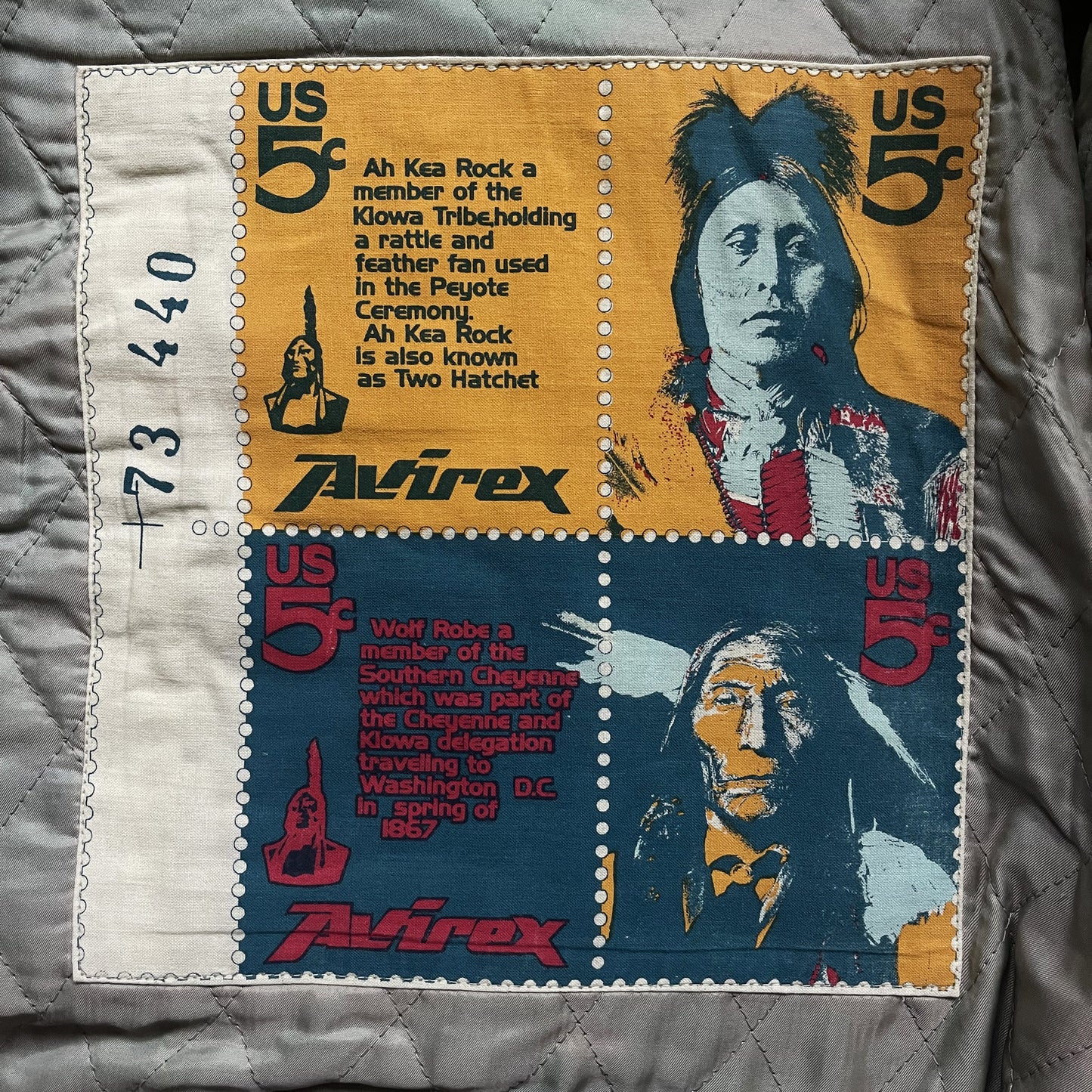 Avirex 'Oridian Warrior' Leather Varsity Jacket - M