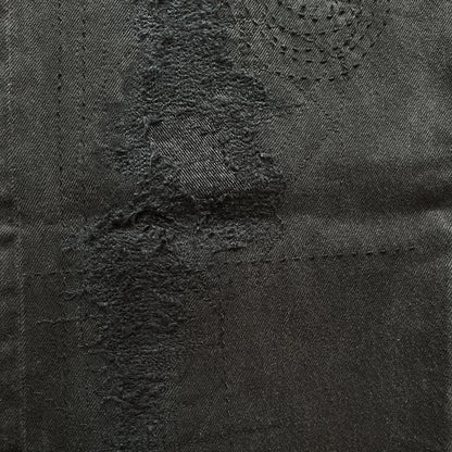 Boro Sashiko Black Distressed Jeans - W38"