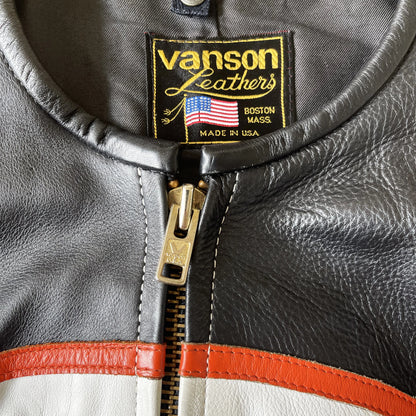 Vanson Leathers Bartel Motorcycle Racing Jacket - M