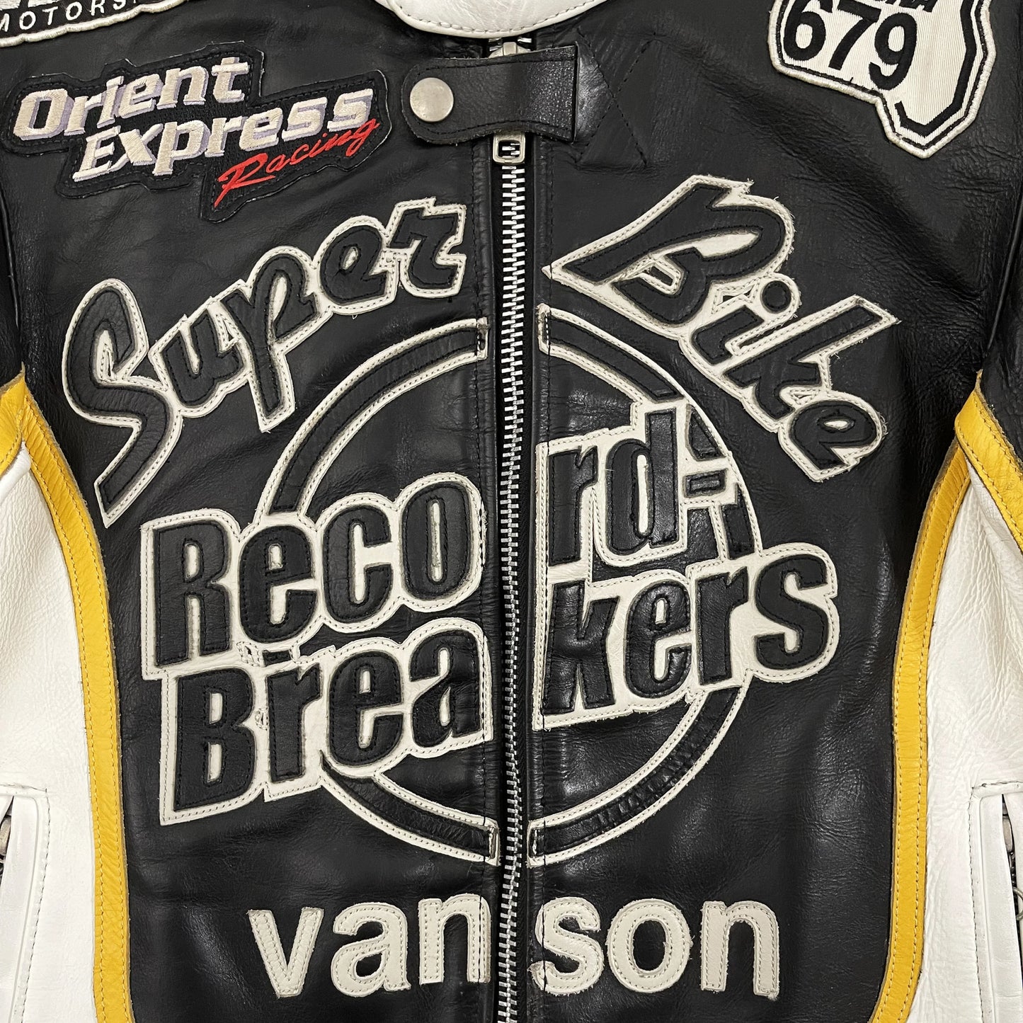 Vanson Leathers x Yellow Corn Motorcycle Racer Jacket - M