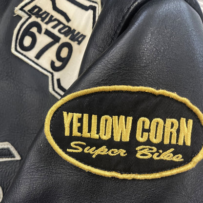 Vanson Leathers x Yellow Corn Motorcycle Racer Jacket - L