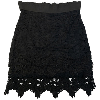 Vintage 2000s Dolce & Gabbana Lace Skirt Womens Size W24 | W24, Black