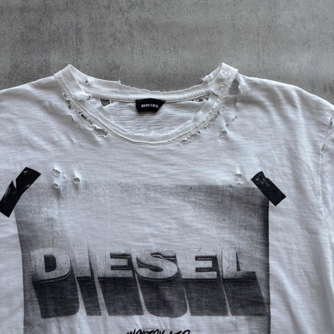 DIESEL DISTRESSED T-SHIRT | O/S, Red