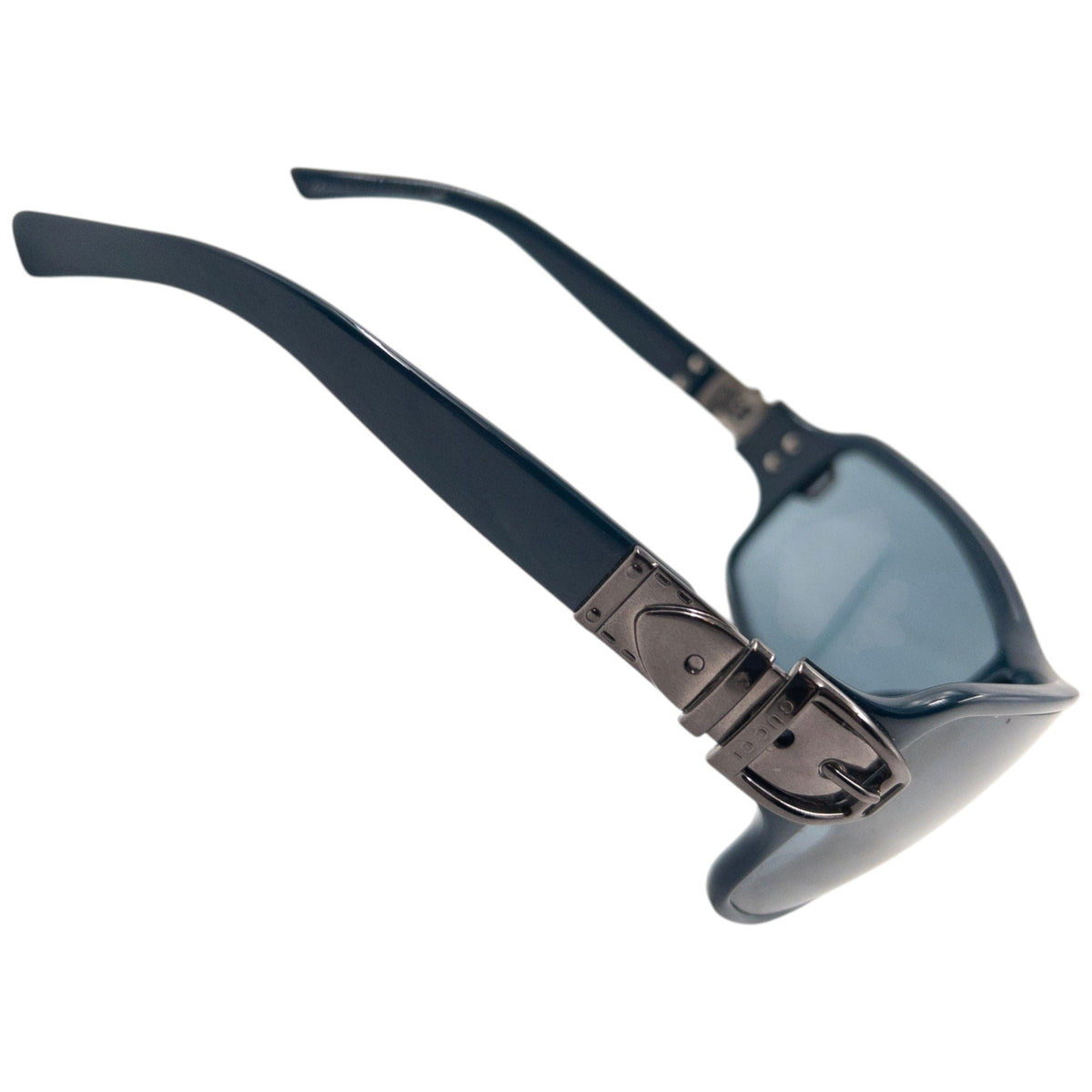 Vintage 2000s Gucci Buckle Sunglasses | O/S, Navy