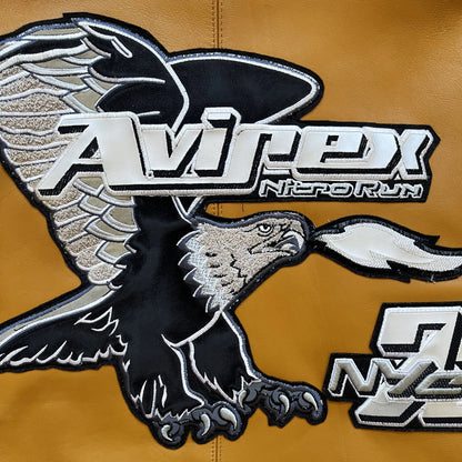 Avirex 'Nitro Run' Leather Varsity Jacket - M