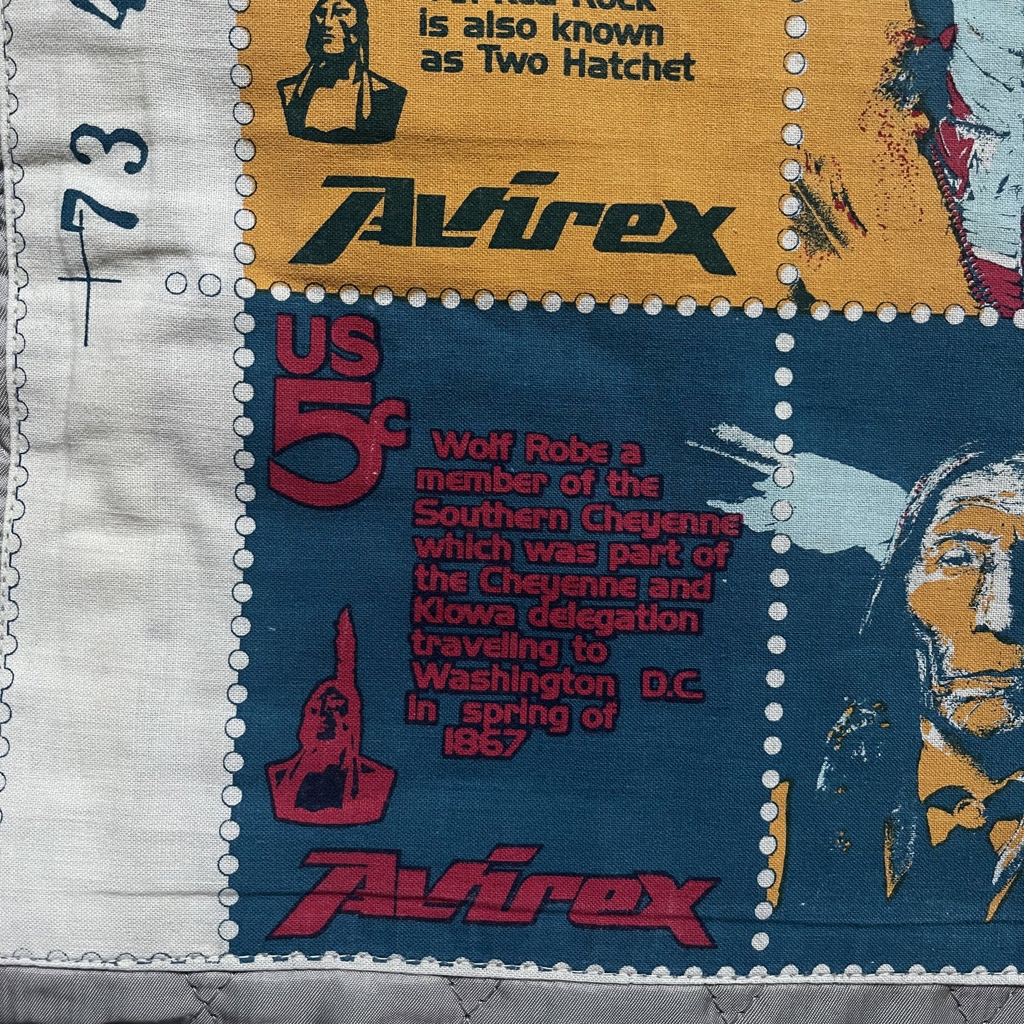 Avirex 'Oridian Warrior' Leather Varsity Jacket - M