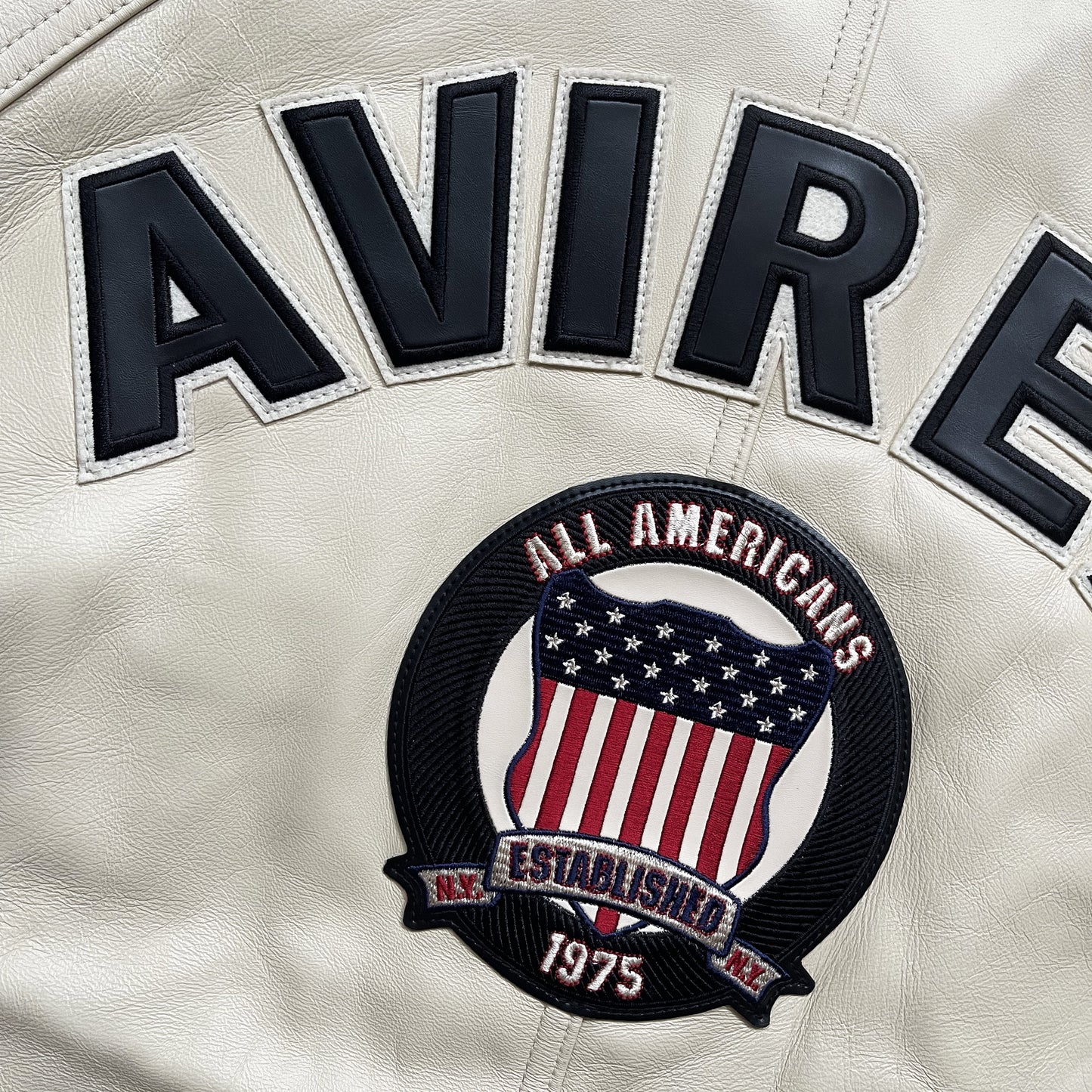 Avirex Icon Leather Varsity Jacket - M / L