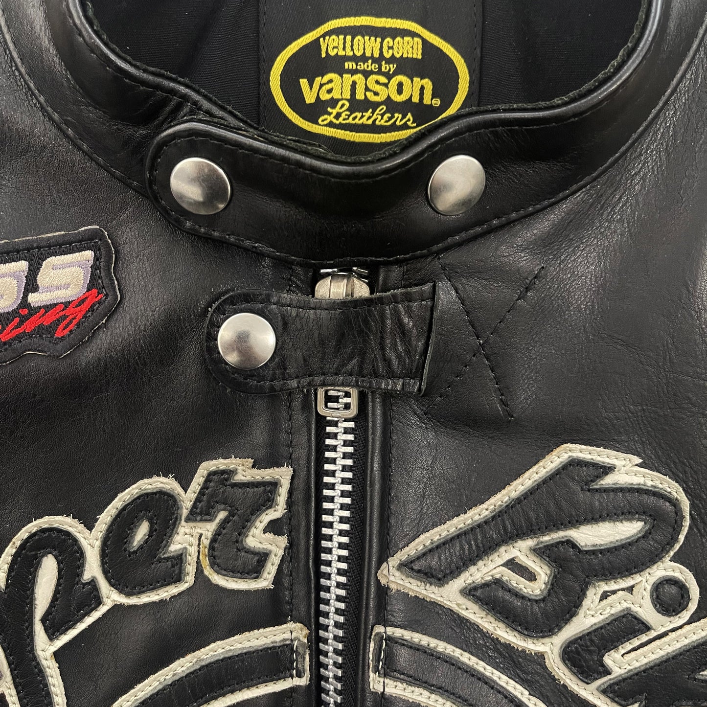 Vanson Leathers x Yellow Corn Motorcycle Racer Jacket - L