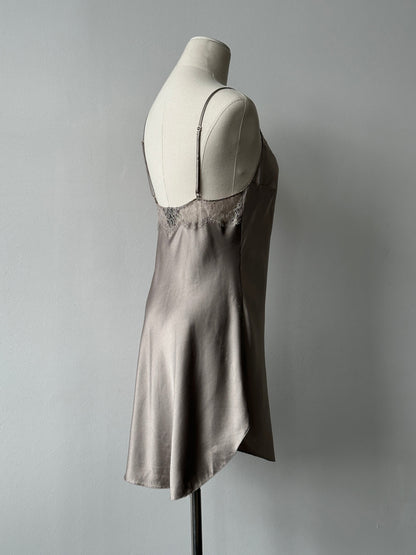 Victoria's Secret 2000s Satin Lace Mini Slip Dress - S